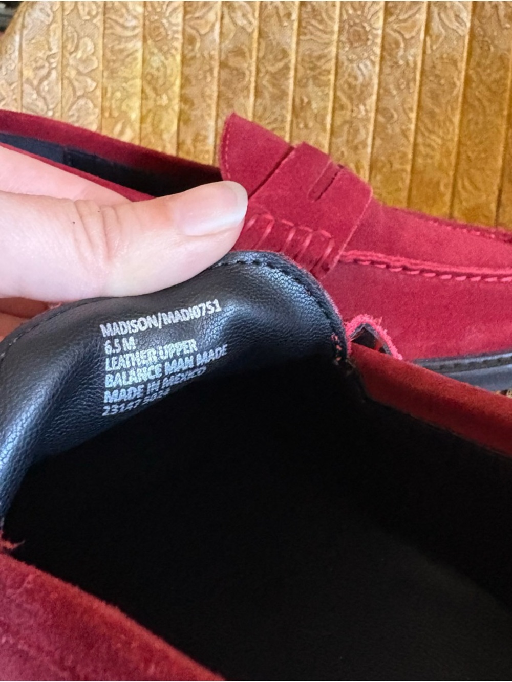 STEVE MADDEN “Madison” Red Suede Penny Loafers - Picture 3 of 6